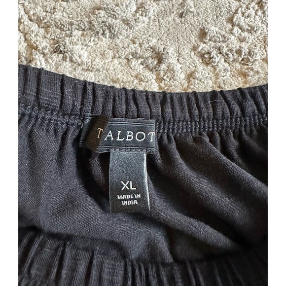 Talbots Women's Black Off The Shoulder Top 3/4 Cut Out Sleeve Sz. XL - Picture 7 of 7